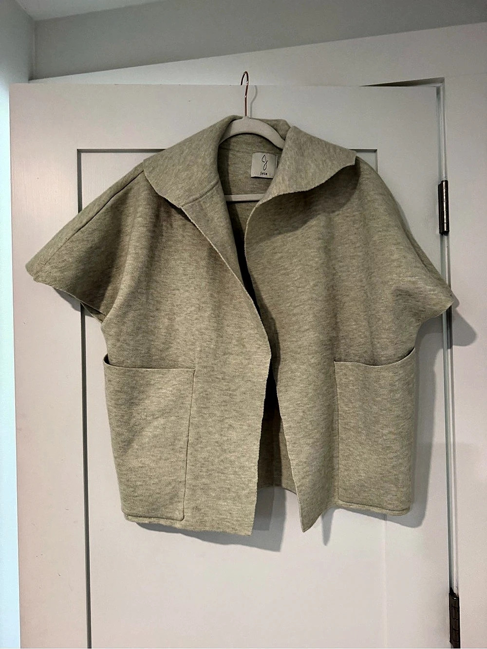 joie Gray Open Front Vest Like New